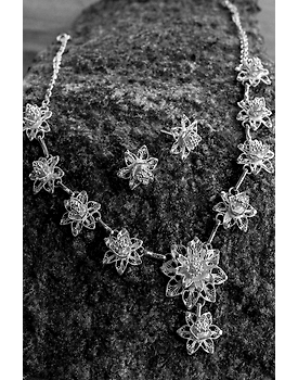 Silver Linings Classic Silver Filigree Handmade Necklace Set