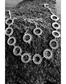 Silver Linings Rings Silver Filigree Handmade Necklace Set