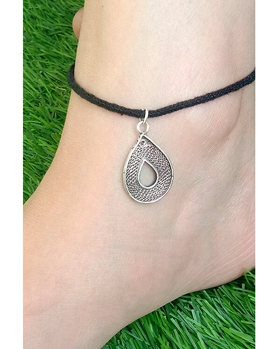 Silver Linings Boond Oxidised Silver Filigree Nazarbattu-12666475