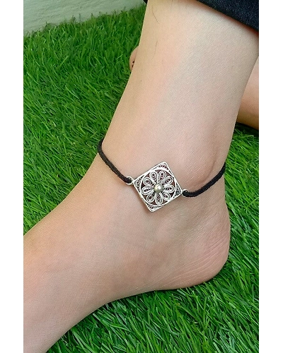 Silver Linings Kite Oxidised Silver Filigree Nazarbattu-12666471