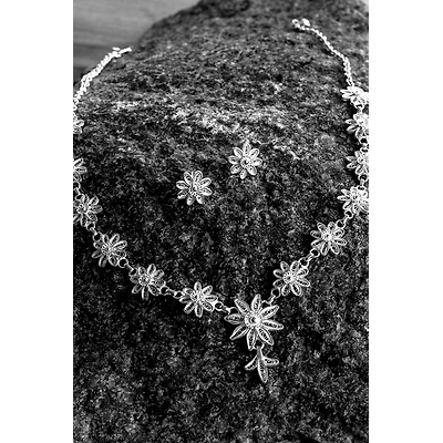 Gonasika Silver Linings Stars Silver Filigree Handmade Necklace Set