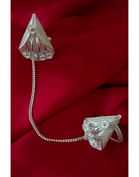 Silver Linings Gulshan Silver Filigree Handmade Duo Ring