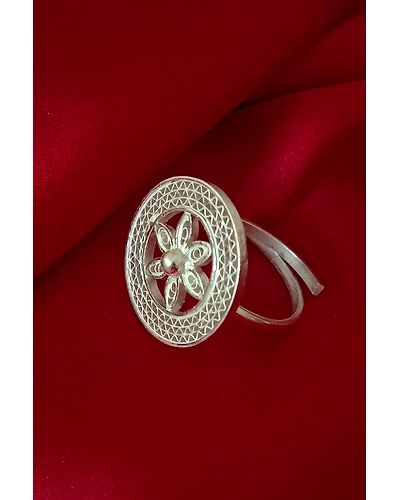 Silver Linings Chakra Silver Filigree Handmade Ring-2