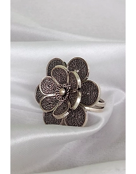 Silver Linings Cocktail Silver Filigree Ring
