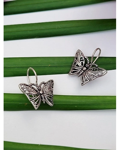 Silver Butterfly Earrings-2
