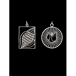 Gonasika Shankh & Ganesha Asymmetric Earrings
