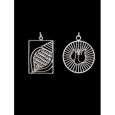 Gonasika Shankh & Ganesha Asymmetric Earrings