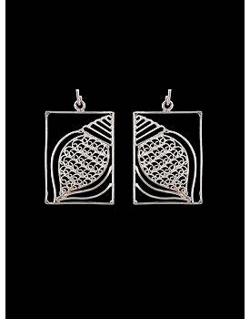 Shell in a Rectangle Earrings