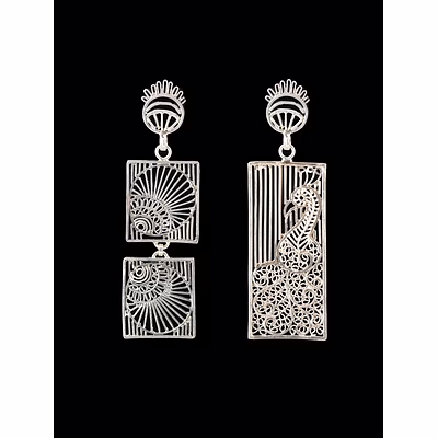 gonasika morni and pankh earrings