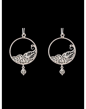 Peacock in a circle Earrings