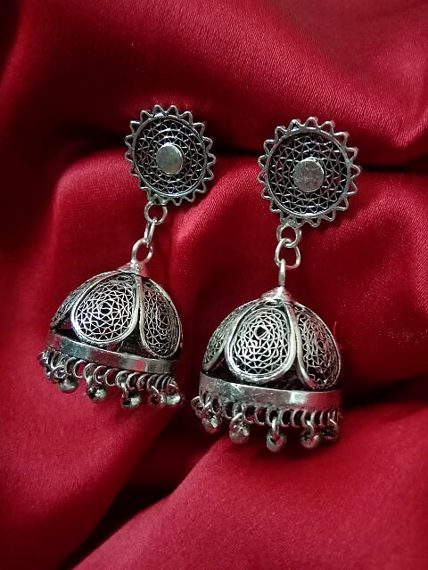 Jhumka Oxidised Silver image 2