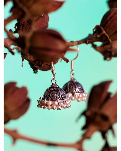 Oxidised Jhumkas-2