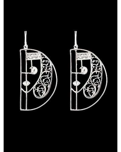 Human face Earrings-12666997