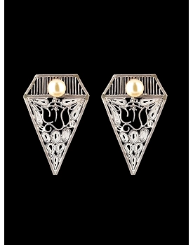 Ganesha Pearl Earrings