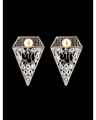 Ganesha Pearl Earrings-12666987