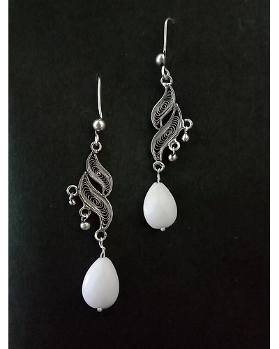 Oxidised Beads Earrings-12667077