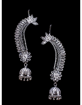 Silver Cuff Earrings