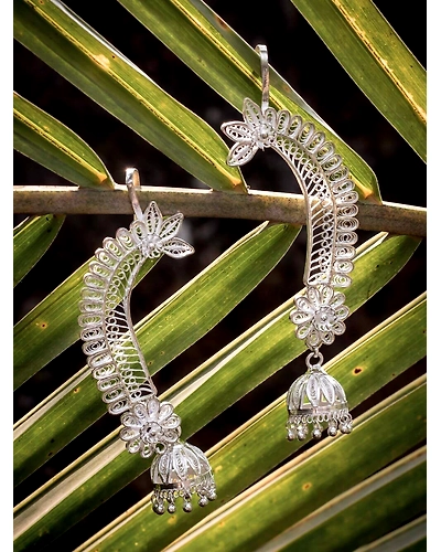 Silver Cuff Earrings-1