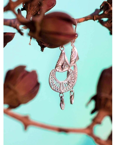 Silver Dangle Earrings-1