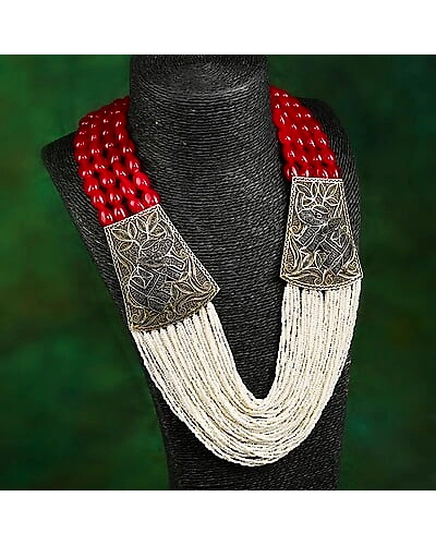 Mani Jewel Silver Necklace-1