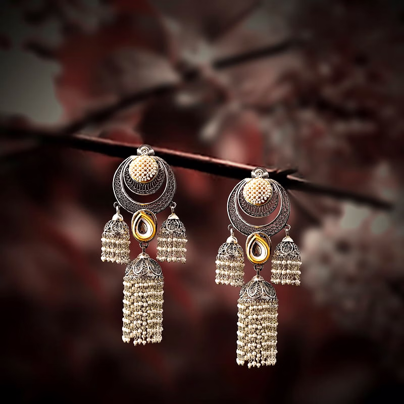 Ramanee Silver Earrings image 2