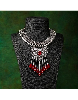 Jodha Silver Necklace