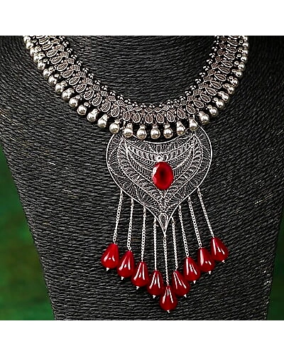 Jodha Silver Necklace-1