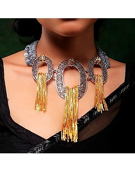 Sharanya Silver Necklace