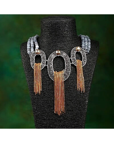 Sharanya Silver Necklace-2