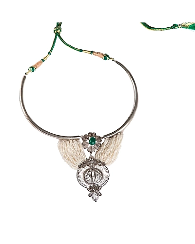 Manjari Haar Silver Necklace-2