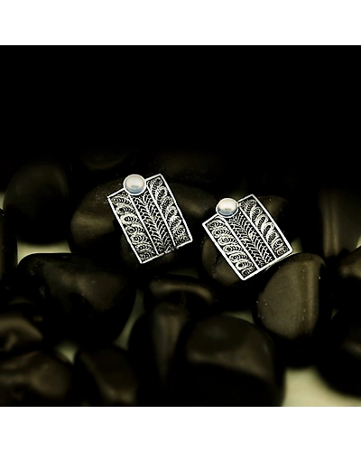 Mariam Filigree Silver Earrings-12667847
