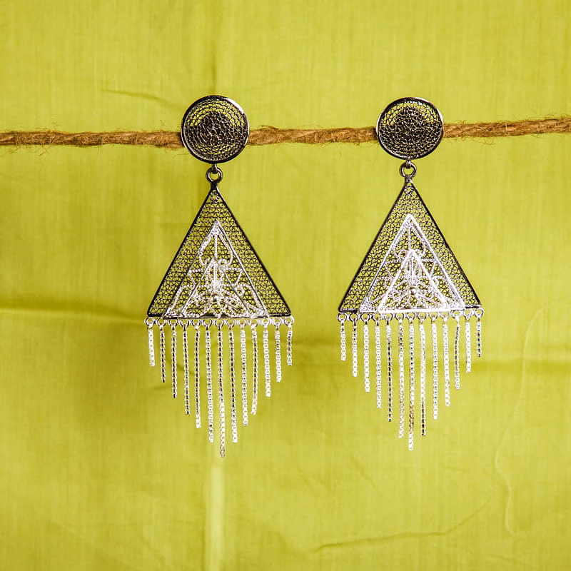 gonasika cleopatra sterling silver earrings
