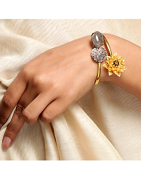 Fleur-de-Lotus-Ren 925 Silver Bracelet