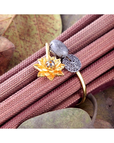 Fleur-de-Lotus-Ren 925 Silver Bracelet-1