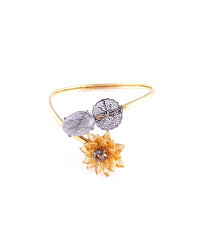 Fleur-de-Lotus-Ren 925 Silver Bracelet-2