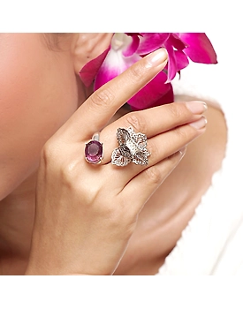 Orquidea Filigree Silver Finger Ring