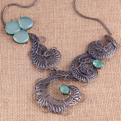 gonasika oceana silver necklace