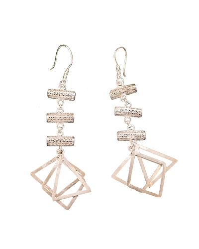 Adaah Filigree Silver Earrings-1