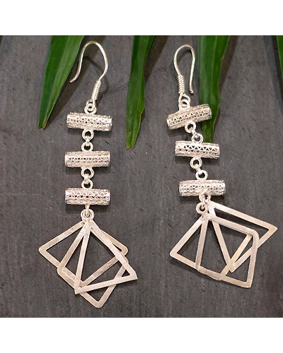 Adaah Filigree Silver Earrings-2
