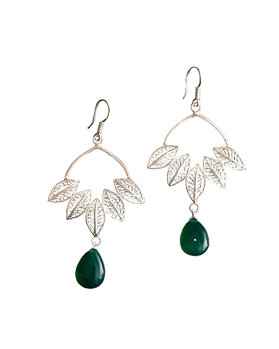 Parnika Silver Earrings Hoops-1
