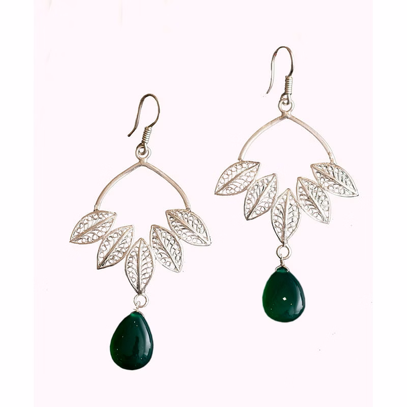 Parnika Silver Earrings Hoops image 3