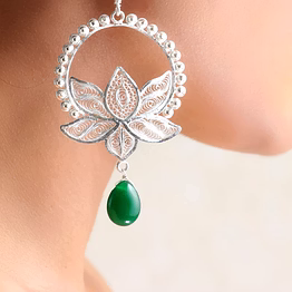 gonasika aurima filigree work silver earrings