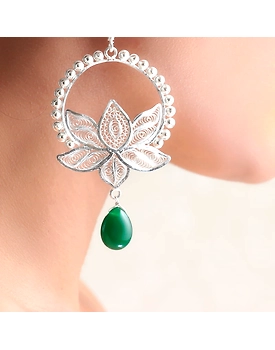 Aurima Filigree Work Silver Earrings