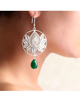 Mrunali Silver Earrings