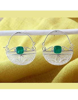 Naairah Chandbali Silver Earrings