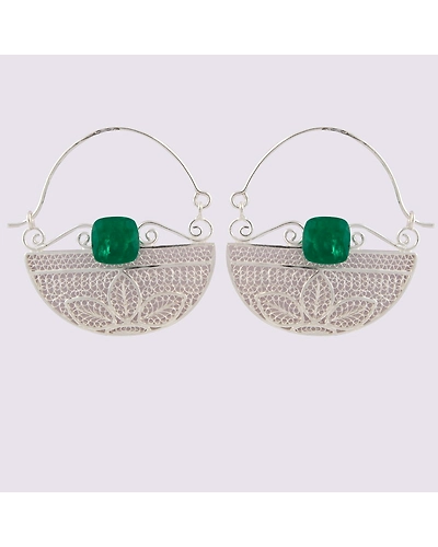 Naairah Chandbali Silver Earrings-2