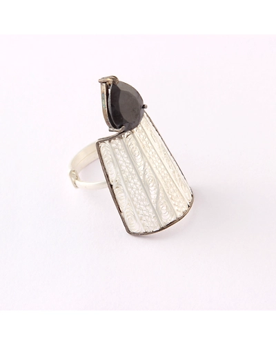 Elizabeth Silver Stone Ring-1