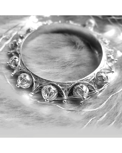Amira Sterling Silver Bangle-2