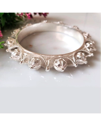 Amira Sterling Silver Bangle-3