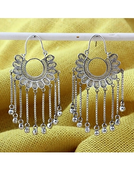 Bohemian Silver Earrings